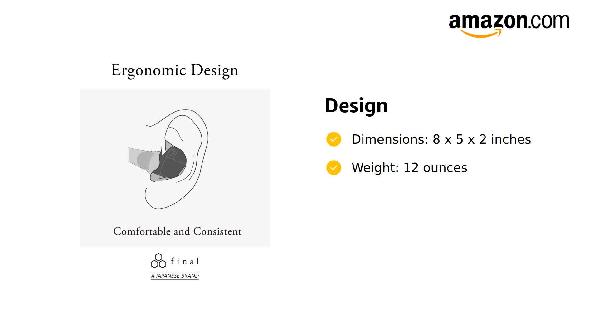 Amazon.com: Final A5000 High-Precision In-Ear Earphones